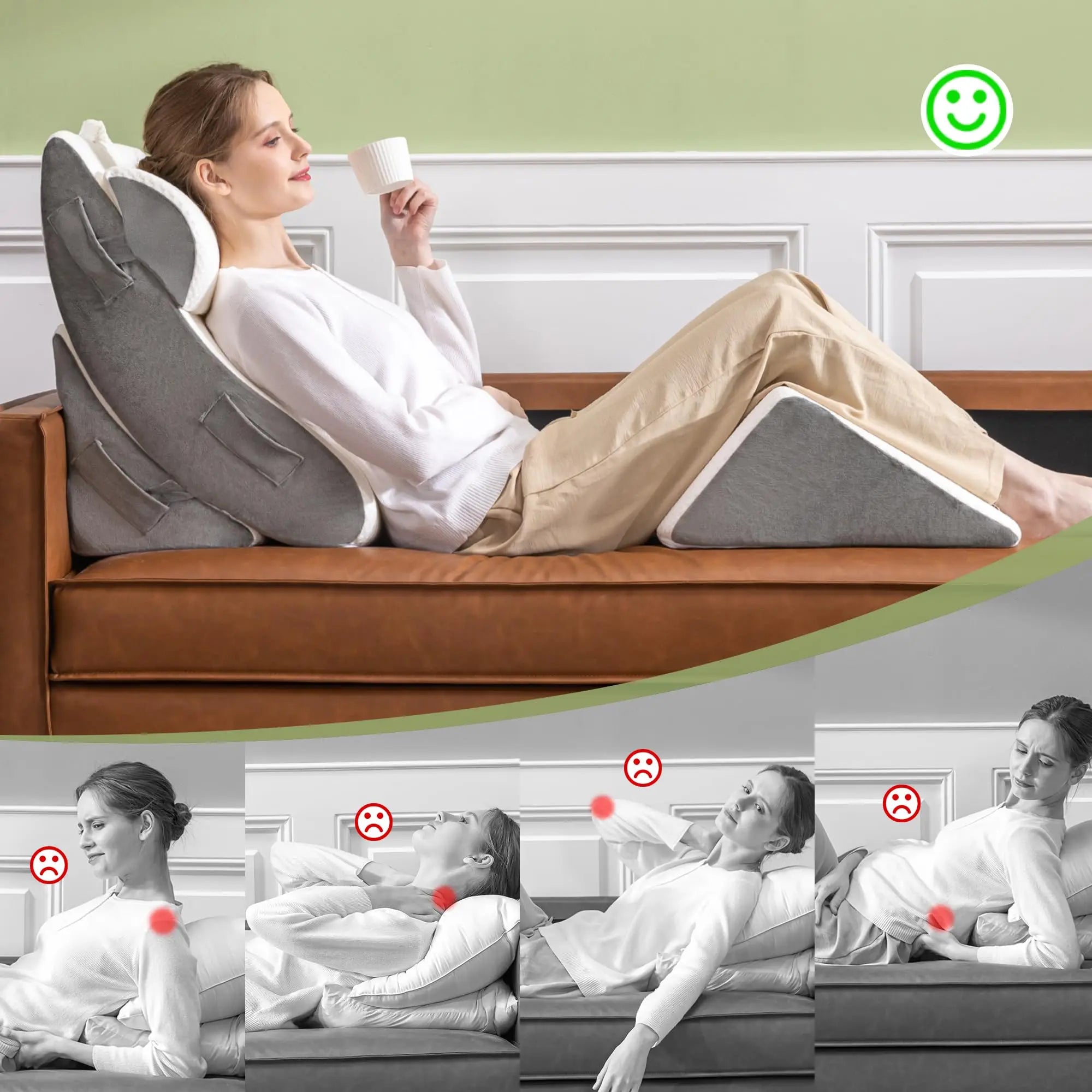 BodyAlign - Orthopedic Memory Foam Pillow Set