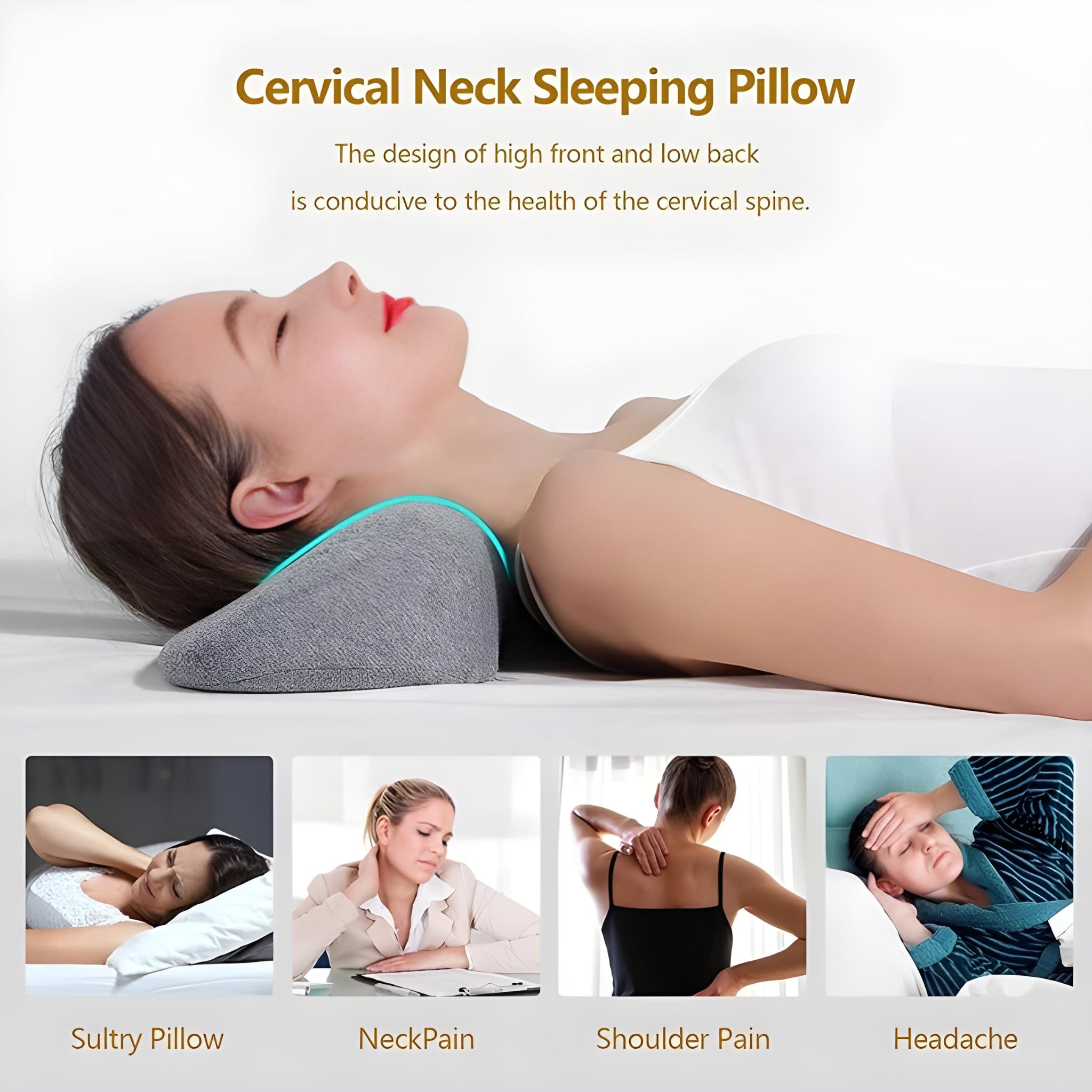 ErgoDream Cervical Pillow – Memory Foam Neck Support