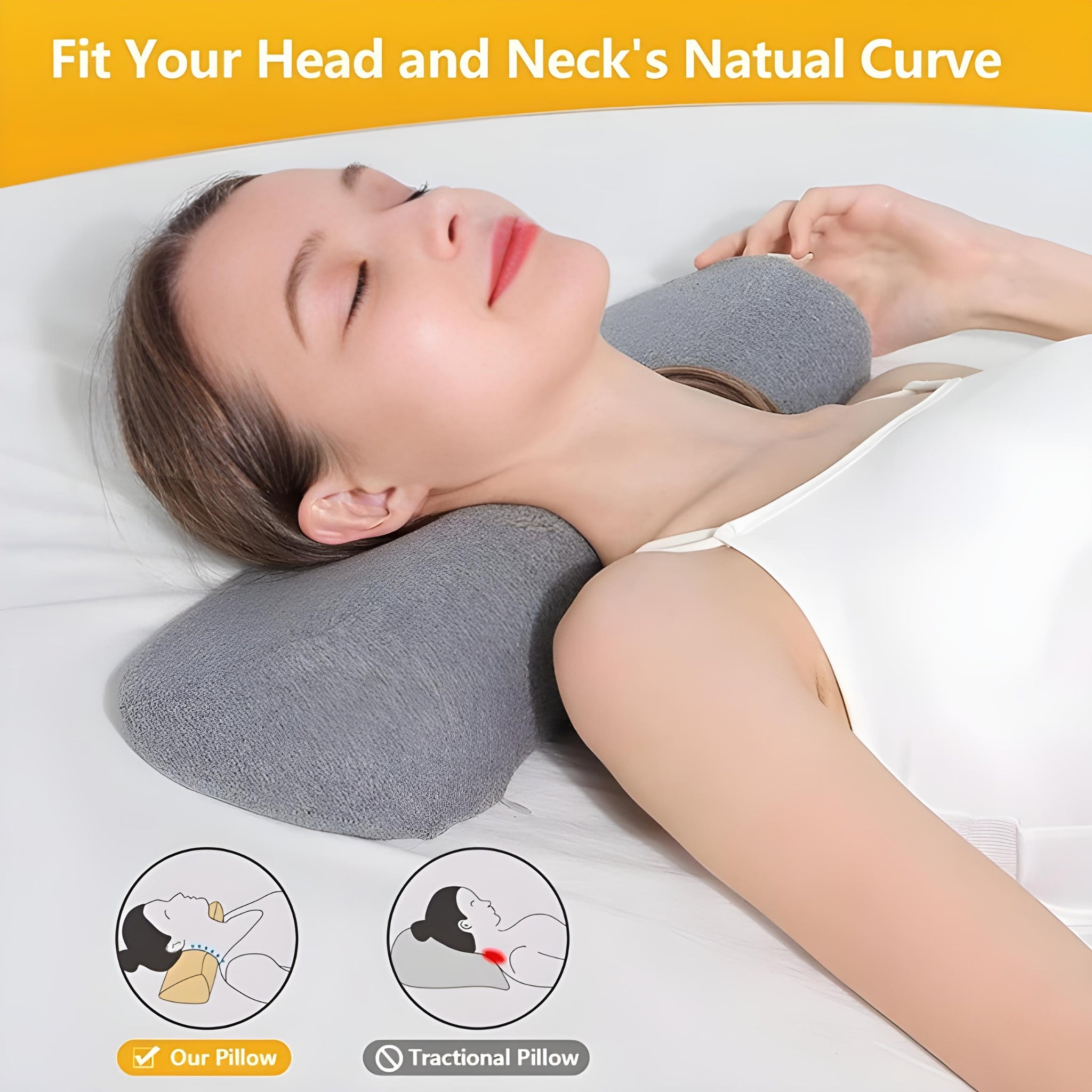 ErgoDream Cervical Pillow – Memory Foam Neck Support