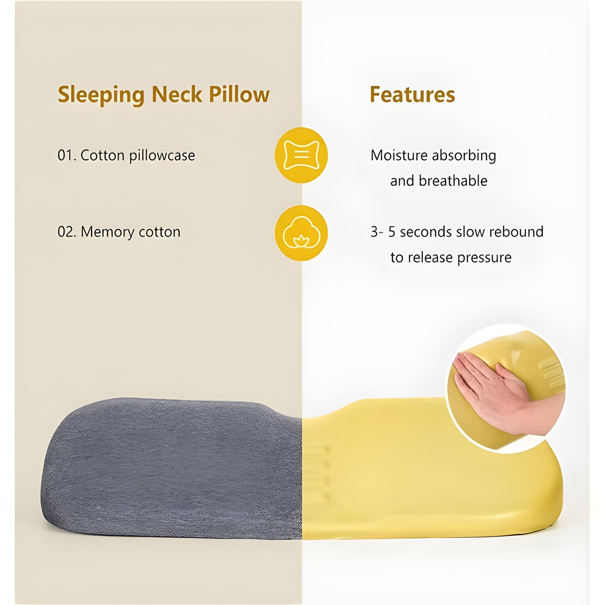 ErgoDream Cervical Pillow – Memory Foam Neck Support